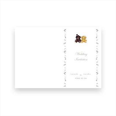 Invitation　A5 Folded Card bear　