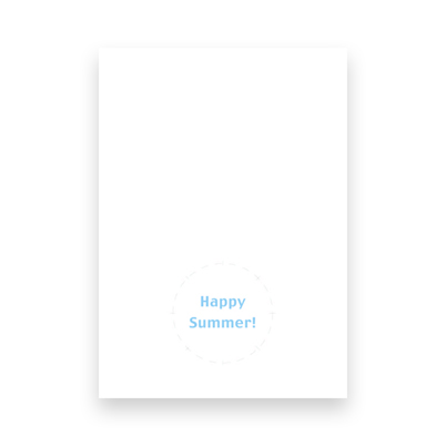 Summer greeting 　A5 Folded Card