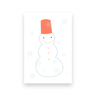 Postcard　Snowman