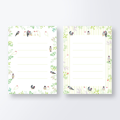 文鳥柄 ミニ便箋 Cglps1006 Products クリエイトジー
