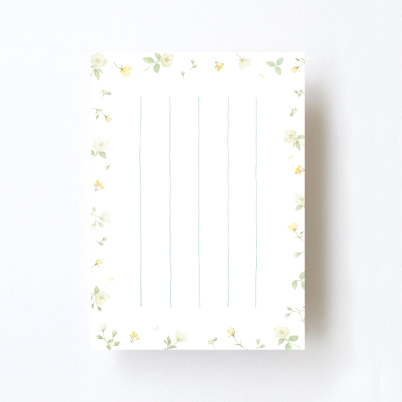 青小花柄 ミニ便箋 Cglps1008 Products クリエイトジー